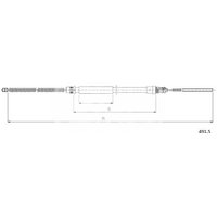 Telco Handbrake Cable - Left Hand | 491.5 | GSF Car Parts