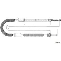 Telco Handbrake Cable for Fiat Doblo Cargo - Right Hand | 641.10 | GSF Car Parts