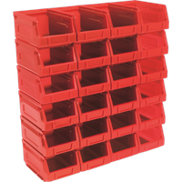 SEALEY Plastic Storage Bin 105 X 165 X 85mm - Red Pack Of 24 | TPS224R | GSF Car Parts