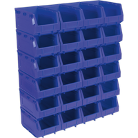 SEALEY Plastic Storage Bin 150 X 240 X 130mm - Blue Pack Of 24 | TPS324B | GSF Car Parts