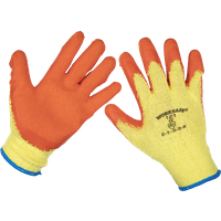 SEALEY Super Grip Knitted Gloves Latex Palm (X-Large) - Pack Of 6 Pairs | TSP121XL/6 | GSF Car Parts