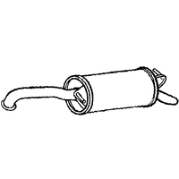 Rear Box/silencer A2a Fits: TOYOTA YARIS
