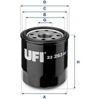 UFI Oil Filter - Screw On | 23.263.00 | GSF Car Parts