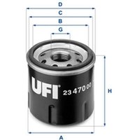 UFI Nissan Kubistar Oil Filter - Screw On | 23.470.00 | GSF Car Parts