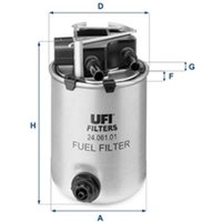 UFI Fuel Filter - In-Line | 24.061.01 | GSF Car Parts