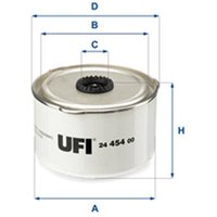 UFI Fuel Filter - Screw-On | 24.454.00 | GSF Car Parts