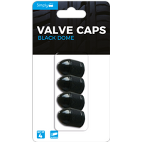 JRP Dome Valve Caps Black - With Nylon Insert | VAL01 | GSF Car Parts