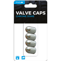 JRP Dome Valve Caps Chrome - With Nylon Insert | VAL02 | GSF Car Parts