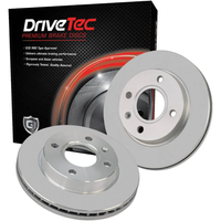 Front Vented Brake Disc Pair - 239.8mm Diameter DRIVETEC Fits: HONDA LOGO