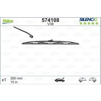 VALEO Volkswagen Golf Wiper Blade - Silencio Standard Bracket Blade 380mm/15In | V38 | GSF Car Parts
