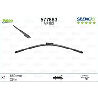 VALEO Wiper Blade - Silencio Flat Blade With Spoiler 650mm/26In | VF883 | GSF Car Parts
