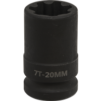 SEALEY Brake Caliper Socket 1/2"sq Drive 20mm 7-Point | VS0986 | GSF Car Parts
