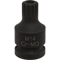 SEALEY Brake Caliper Security Spline Bit Socket M14 1/2"sq Drive | VS0987 | GSF Car Parts