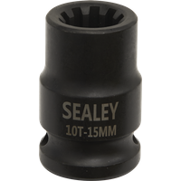 SEALEY Brake Caliper Socket 1/2"sq Drive 15mm 10-Point | VS0990 | GSF Car Parts