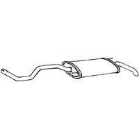 Rear Box/silencer A2a Fits: VOLKSWAGEN POLO