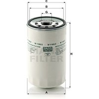 MANN Oil Filter - Screw On | W1160/2 | GSF Car Parts