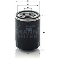 MANN Ford Probe Oil Filter - Screw On | W610/2 | GSF Car Parts