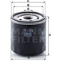 MANN Jeep Cherokee Oil Filter - Screw On | W7035 | GSF Car Parts