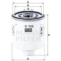 MANN Ford Transit Oil Filter - Screw On | W7038 | GSF Car Parts