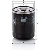 MANN Vauxhall And Opel Movano Oil Filter - Screw On | W7063 | GSF Car Parts