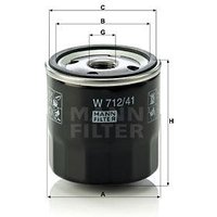 MANN Vauxhall And Opel Astra Oil Filter - Screw On | W712/41 | GSF Car Parts