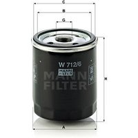 MANN BMW 02 Series Oil Filter - Screw On | W712/6 | GSF Car Parts