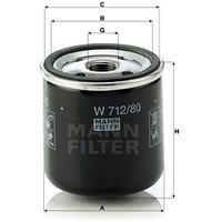 MANN Saab 9-3 Oil Filter - Screw On | W712/80 | GSF Car Parts