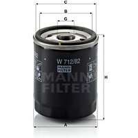 MANN Ford C-Max Oil Filter - Screw On | W712/82 | GSF Car Parts