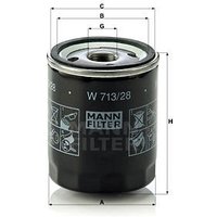 MANN Lotus Exige Oil Filter - Screw On | W713/28 | GSF Car Parts