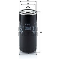 MANN Audi 80 Oil Filter - Screw On | W730/1 | GSF Car Parts
