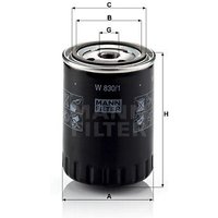 MANN Seat Alhambra Oil Filter - Screw On | W830/1 | GSF Car Parts