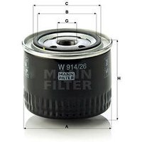 MANN Land Rover Freelander Oil Filter - Screw On | W914/26 | GSF Car Parts