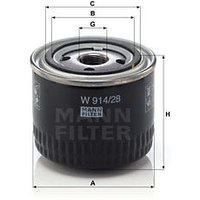 MANN Iveco Daily Citys Oil Filter - Screw On | W914/28 | GSF Car Parts