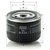 MANN Oil Filter - Screw On | W914/4 | GSF Car Parts
