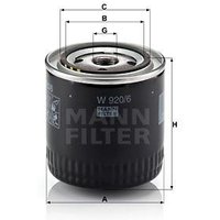 MANN Jeep Commander Oil Filter - Screw On | W920/6 | GSF Car Parts