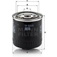 MANN Skoda Felicia Oil Filter - Screw On | W920/8 | GSF Car Parts