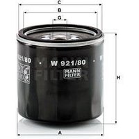 MANN Isuzu Trooper Oil Filter - Screw On | W921/80 | GSF Car Parts