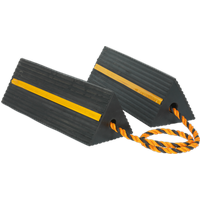 SEALEY Heavy-Duty Rubber Wheel Chocks - Pair | WC11 | GSF Car Parts