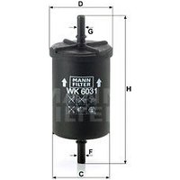MANN Peugeot 206 Fuel Filter - In-Line | WK6031 | GSF Car Parts