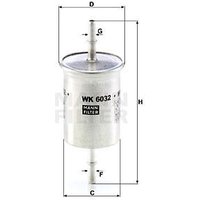 MANN Smart City-Coupe Fuel Filter - In-Line | WK6032 | GSF Car Parts