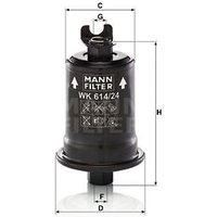 MANN Daihatsu Charade Fuel Filter - In-Line | WK614/24X | GSF Car Parts
