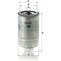 MANN Jeep Wrangler Fuel Filter - Screw-On | WK8034 | GSF Car Parts