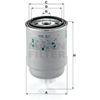 MANN Fiat Bravo Fuel Filter - Screw-On | WK821 | GSF Car Parts