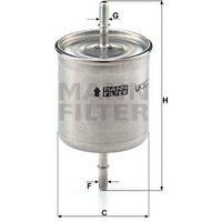 MANN Volvo Xc70 Cross Country Fuel Filter - In-Line | WK822/2 | GSF Car Parts