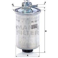 MANN Volkswagen Polo Fuel Filter - In-Line | WK842/12X | GSF Car Parts