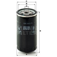 MANN Land Rover Freelander Fuel Filter - Screw-On | WK845/8 | GSF Car Parts