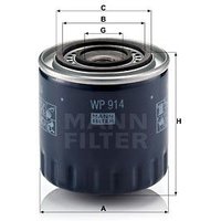 MANN Renault Espace Oil Filter - Screw On | WP914 | GSF Car Parts