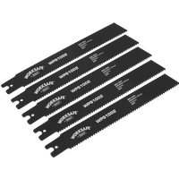 SEALEY Pipe Saw Blade 200 X 25 X 1.7mm 8Tpi - Pack Of 5 | WPS1002 | GSF Car Parts