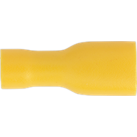 SEALEY Fully Insulated Terminal 6.3mm Female Yellow Pack Of 100 | YT11 | GSF Car Parts