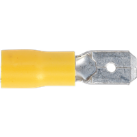 SEALEY Push-On Terminal 6.3mm Male Yellow Pack Of 100 | YT15 | GSF Car Parts